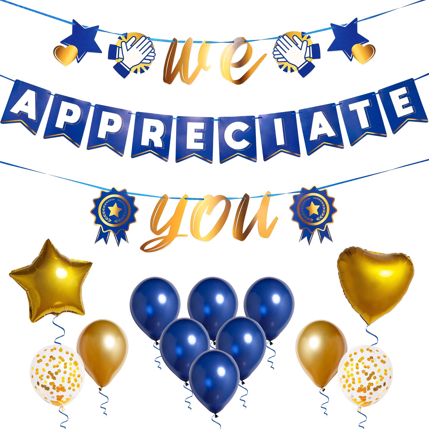 Pirese We Appreciate You Banner Decorations, Employee Appreciation Decorations