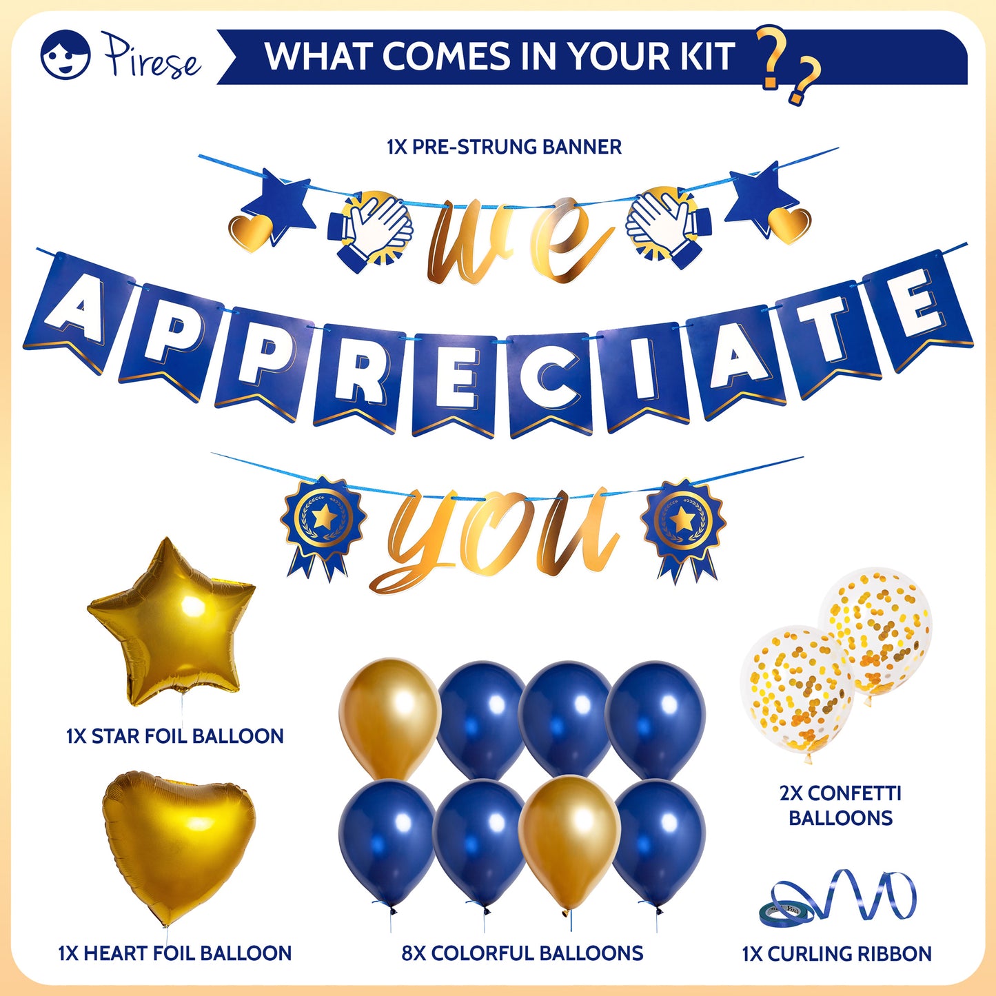 Pirese We Appreciate You Banner Decorations, Employee Appreciation Decorations