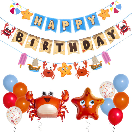 Pirese Crab Party Decorations, Crab Birthday Decor