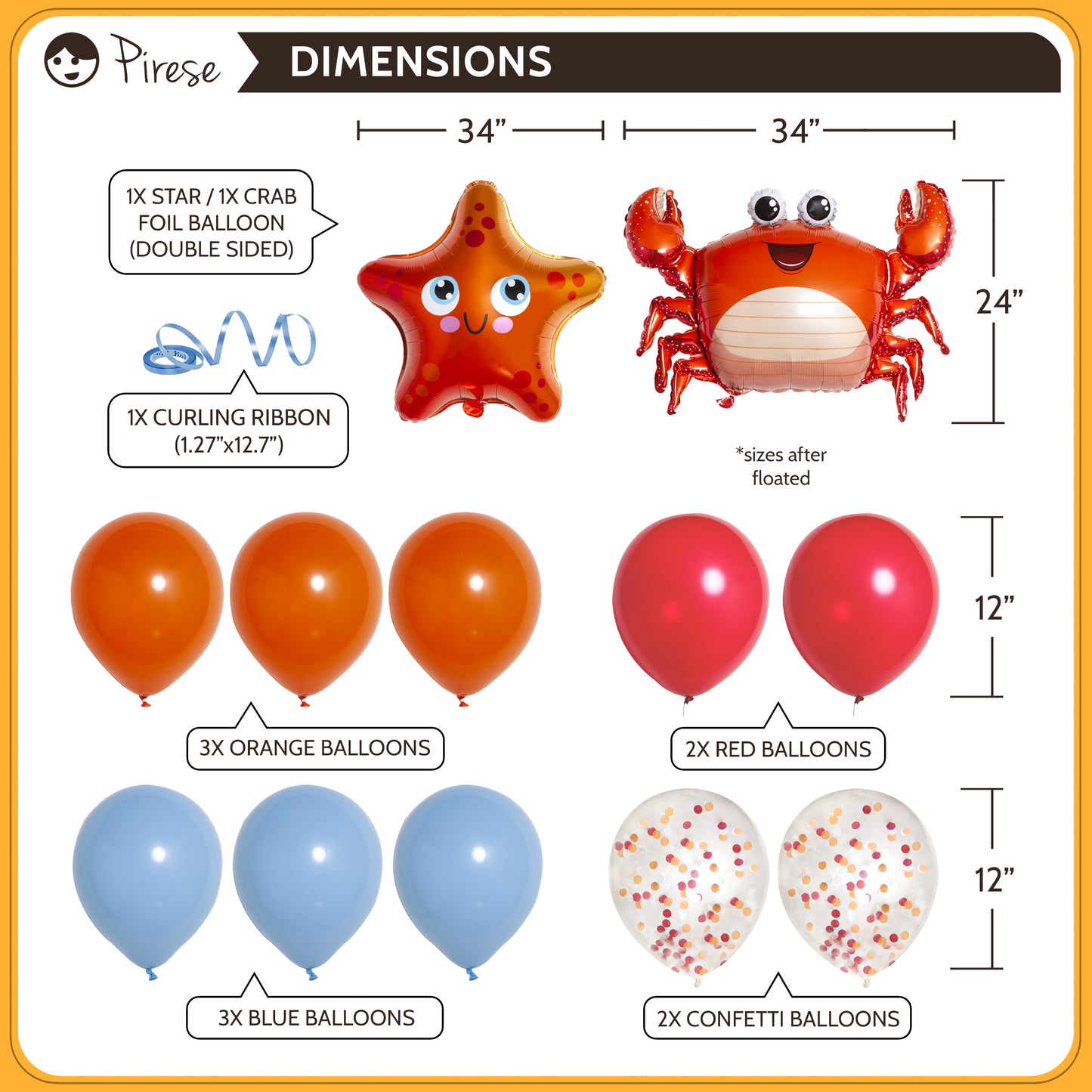 Pirese Crab Party Decorations, Crab Birthday Decor