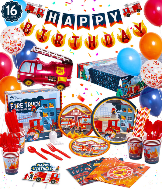 Pirese Fire Truck Birthday Party Supplies