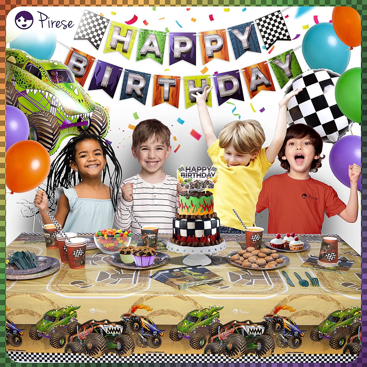 Pirese Monster Truck Birthday Party Supplies