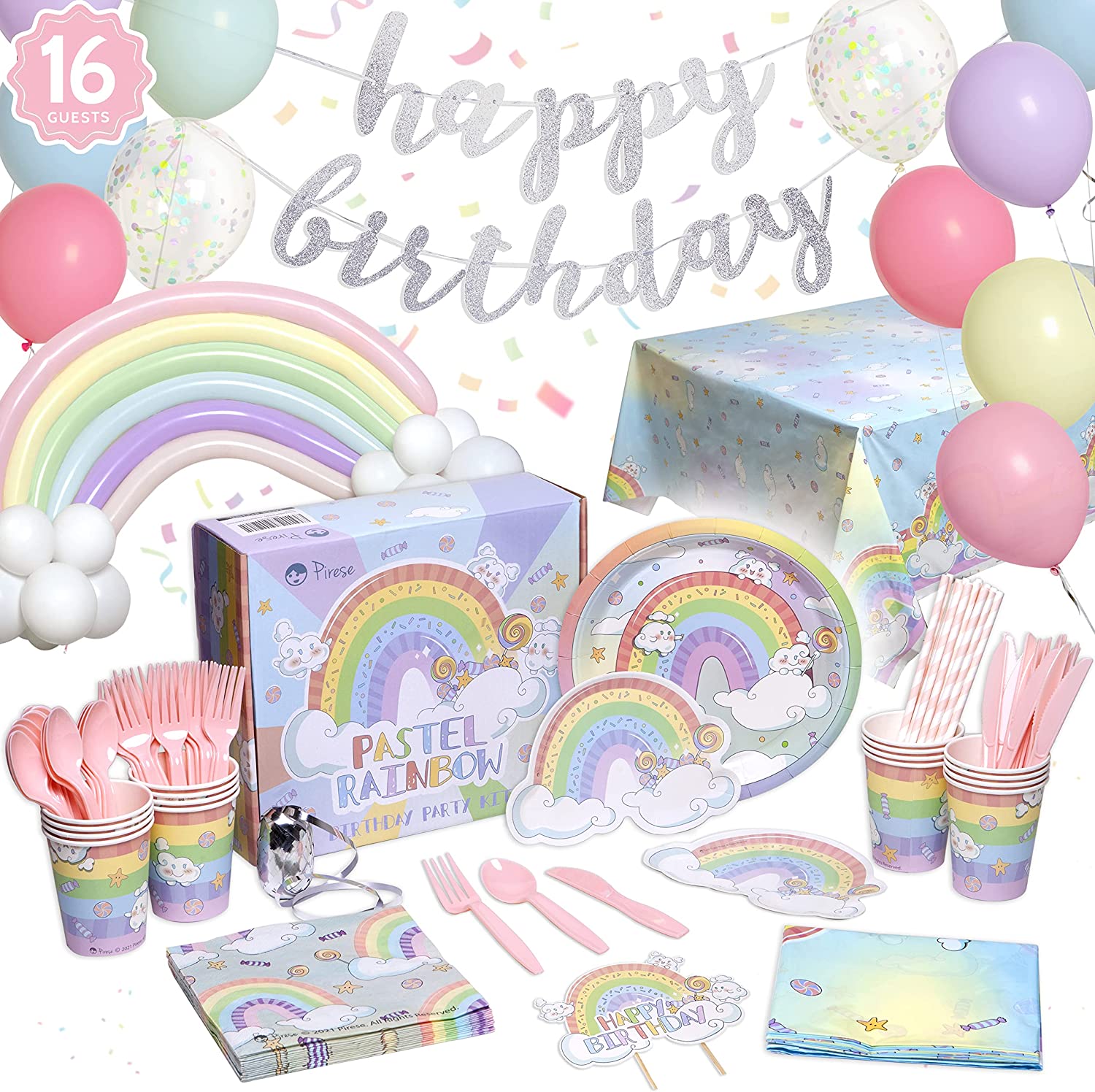 Unicorn Birthday Party Supplies - 16 Guests Unicorn Party Supplies