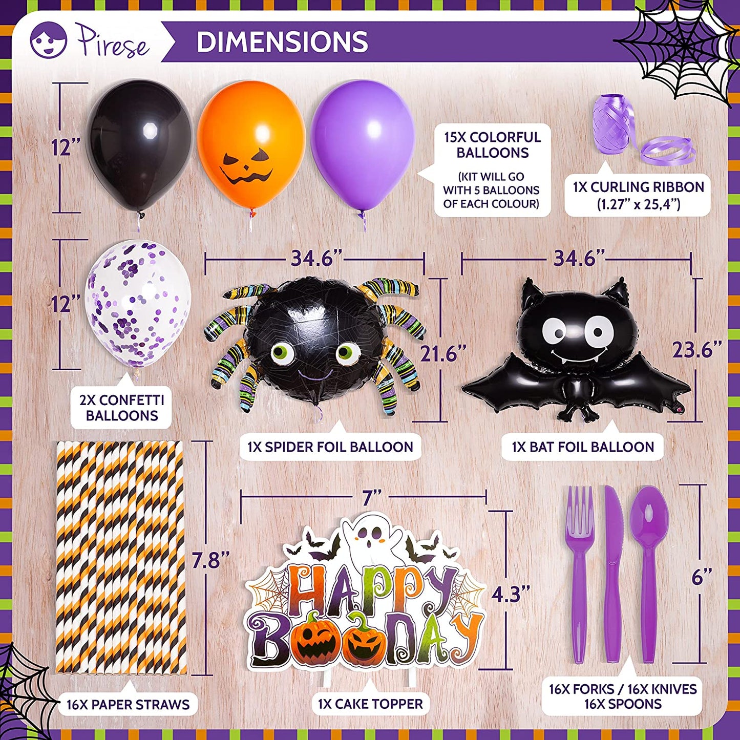 Pirese Halloween Birthday Party Decorations
