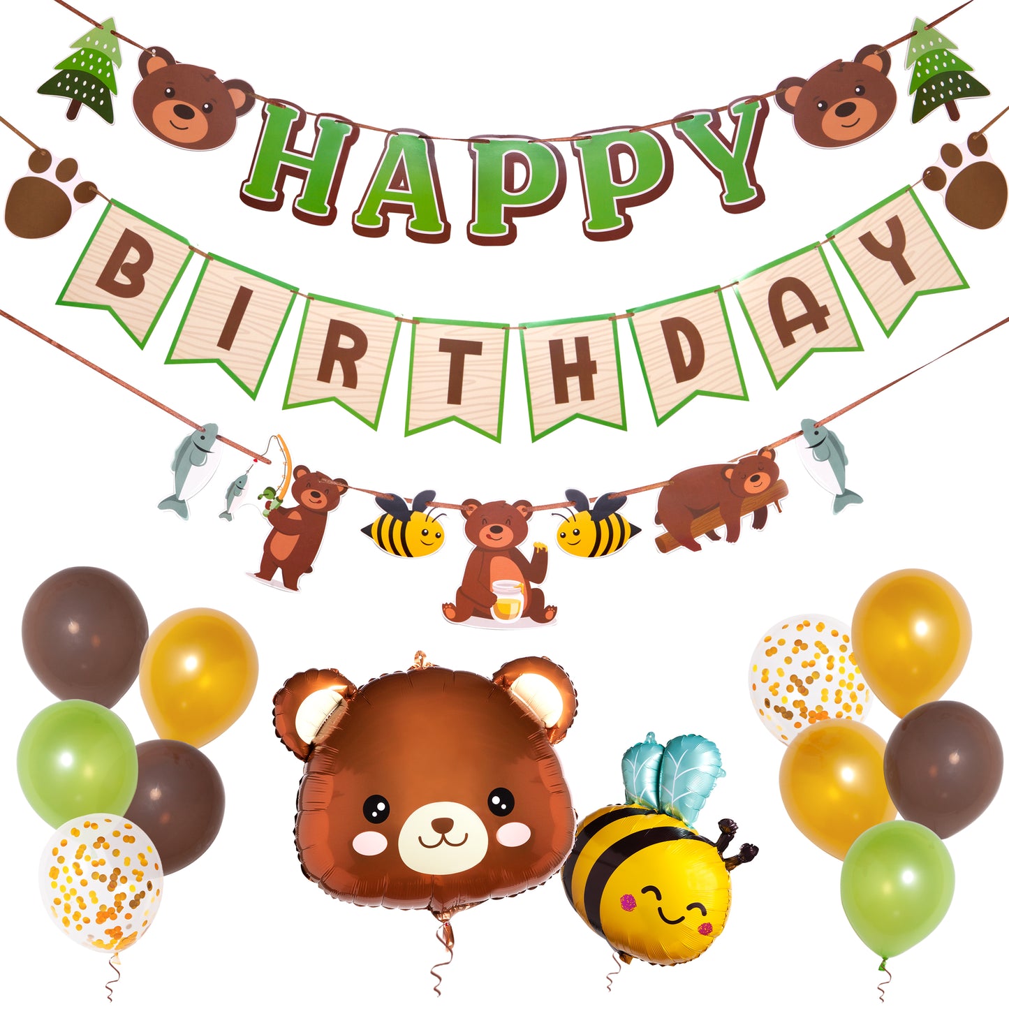 Pirese Teddy Bear Birthday Decorations