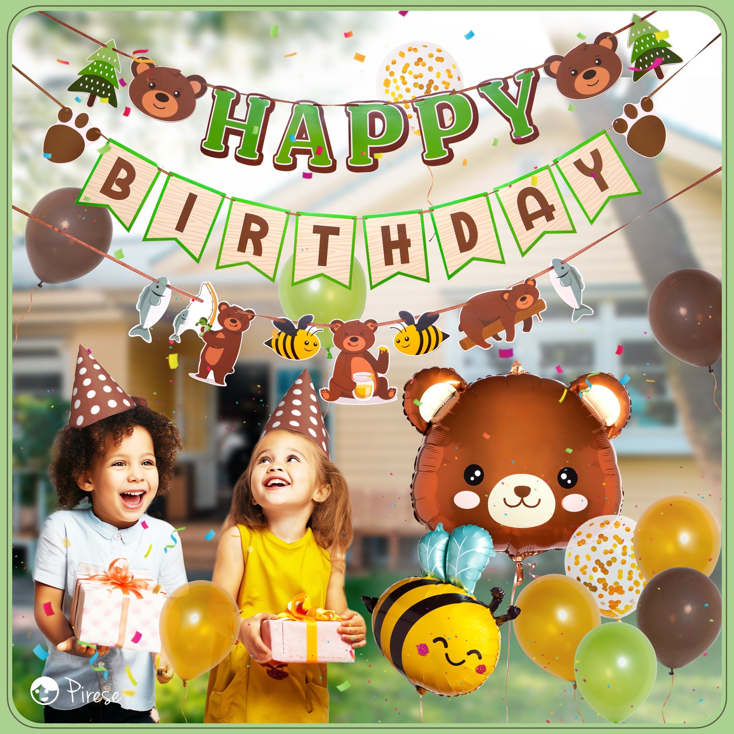 Pirese Teddy Bear Birthday Decorations