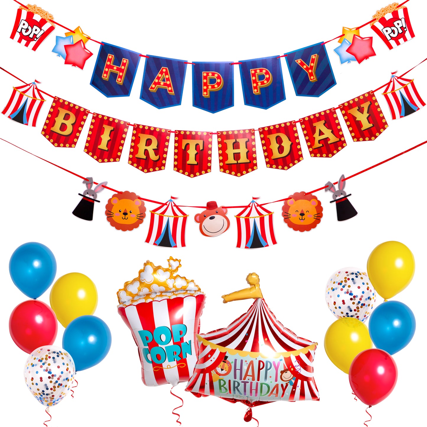 Pirese Carnival Theme Party Decorations, Circus Party Decorations, Carnival Birthday Party