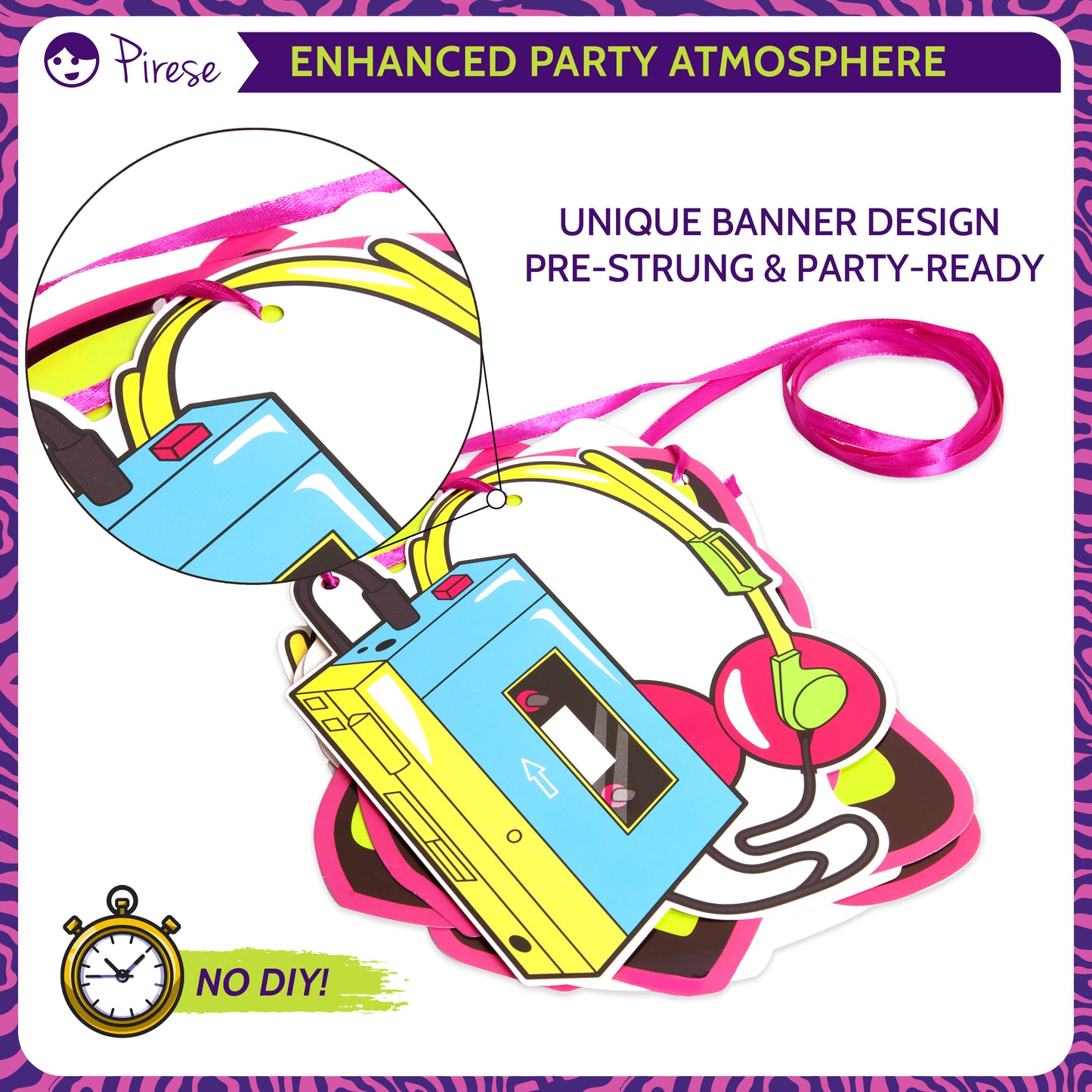 Pirese Hip Hop Birthday Decorations, Graffiti Party Decorations