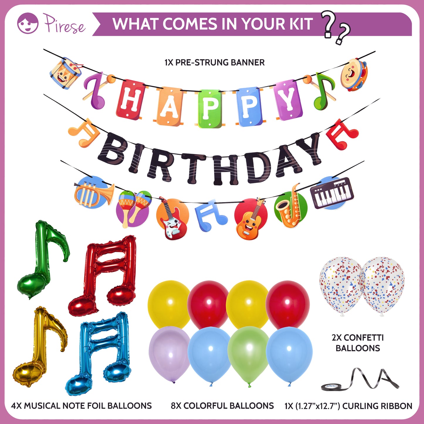 Music Birthday Banner, Music Party Decoration, Music Party Decor | Music Birthday Party Decorations