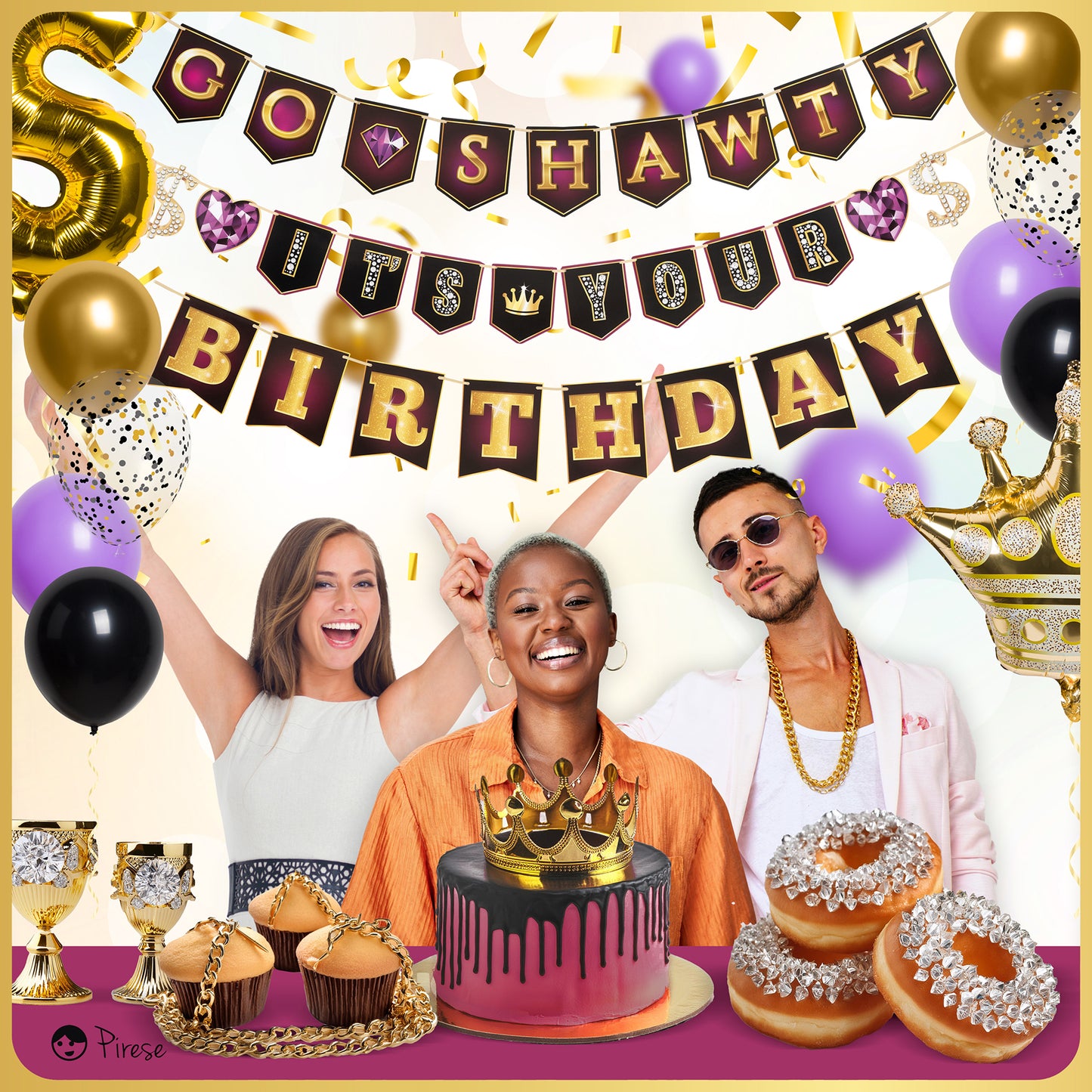 Go Shawty Its Your Birthday Decorations, It is Your Birthday Banner, Hip Hop Birthday Decorations