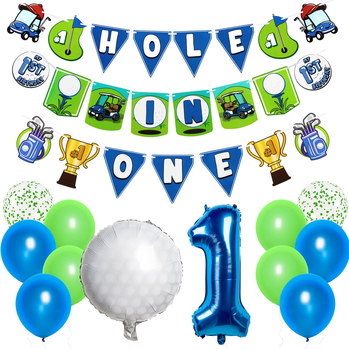 Hole in One Birthday Decorations, Golf Birthday Party Decorations, Golf Party Decorations, Golf Birthday Banner