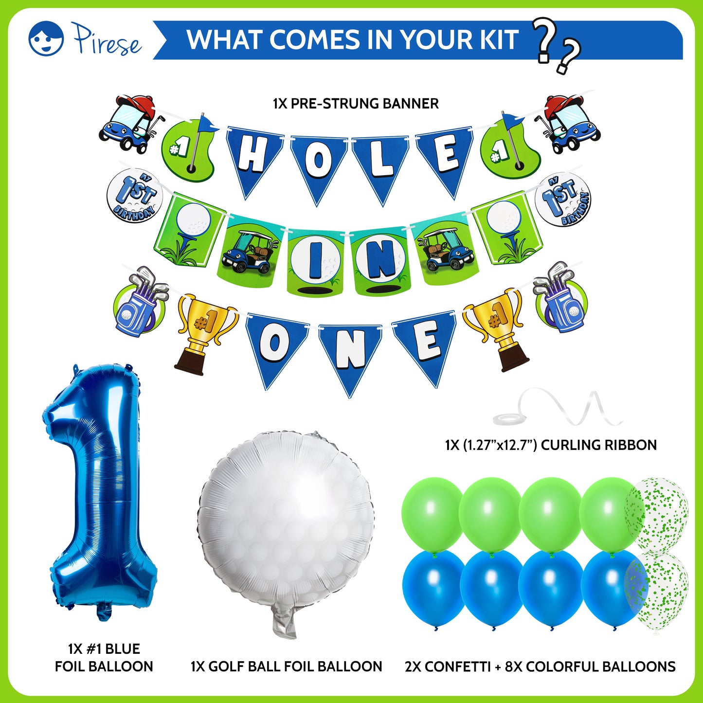 Hole in One Birthday Decorations, Golf Birthday Party Decorations, Golf Party Decorations, Golf Birthday Banner