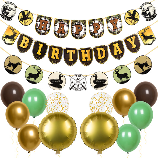 Hunting Birthday Party Decorations, Hunter Birthday Party Supplies, Hunting Party Decorations, Duck Hunting Birthday