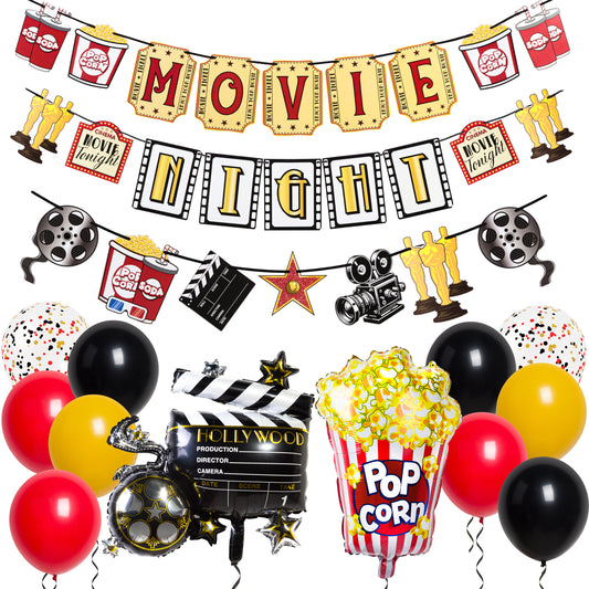 Movie Night Decorations, Movie Theme Party Decorations, Movie Night Party, Movie Party Decor | Hollywood Party