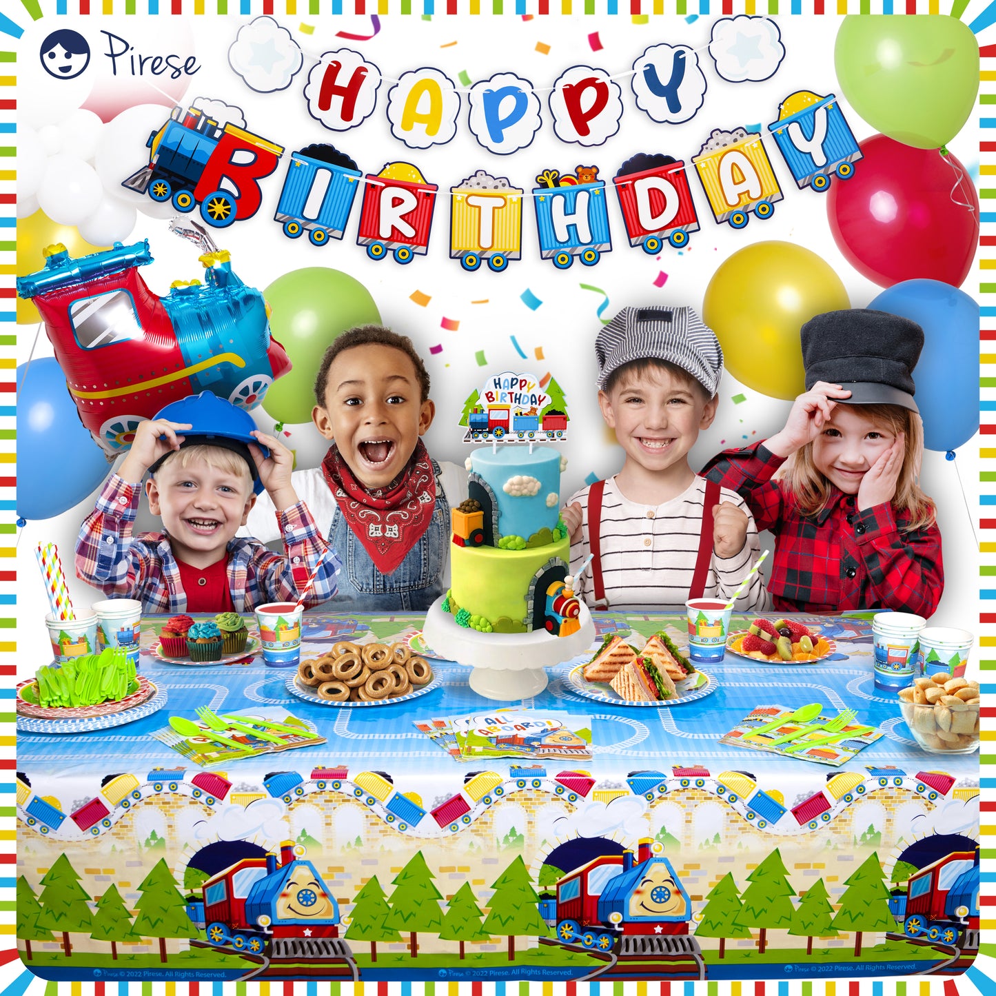 Pirese Train Birthday Party Supplies