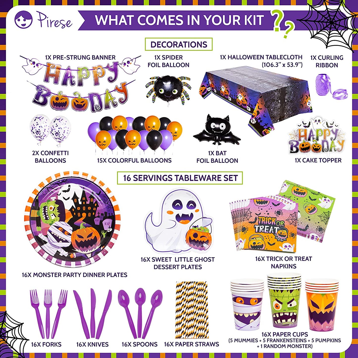 Pirese Halloween Birthday Party Decorations